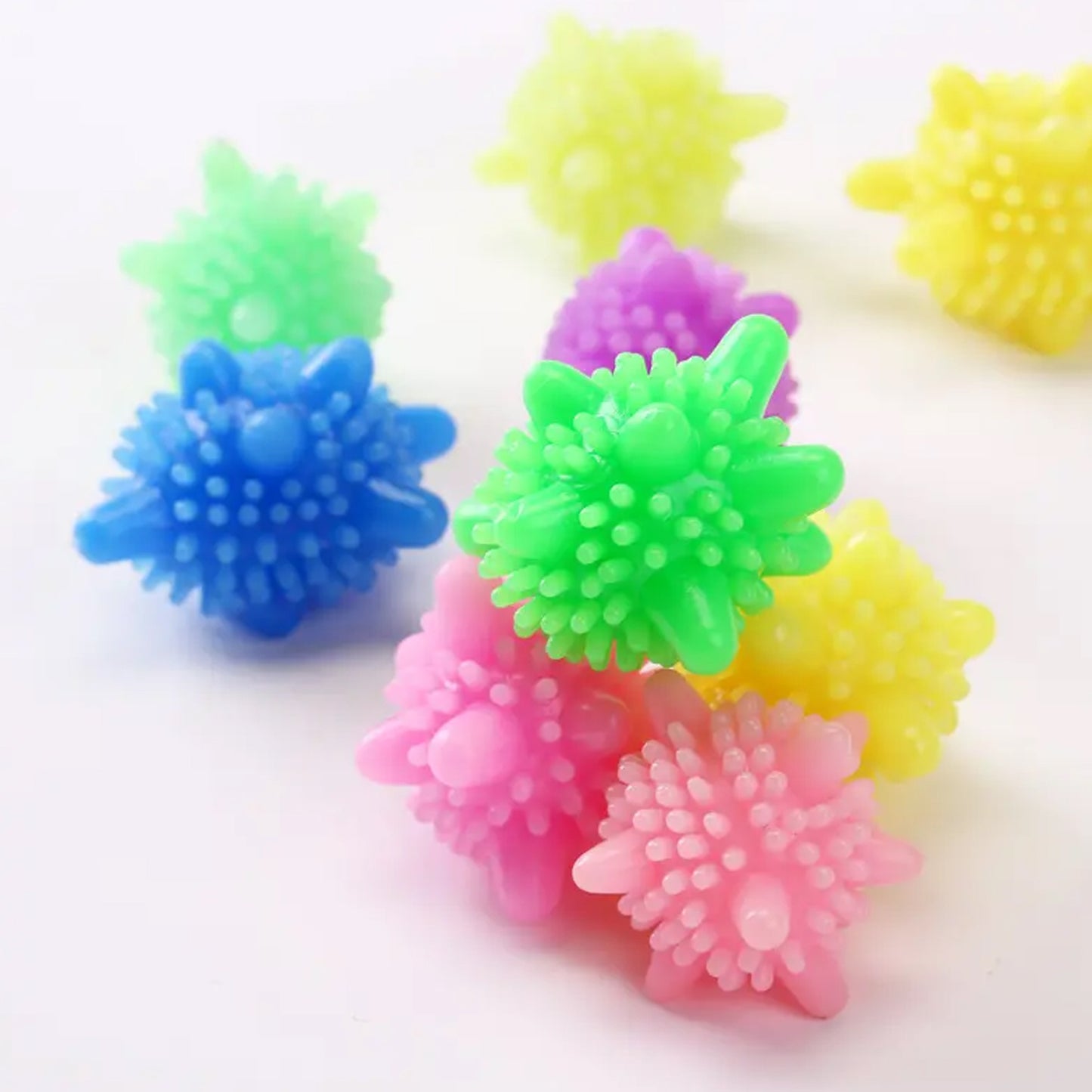 Soft Star Washing Machine & Laundry Dryer Balls | Anti-Tangle, Anti-Fur, Fabric Softener Alternative (10 Pcs / Multi-Color)