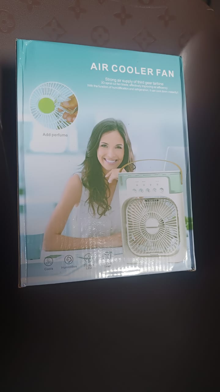 7-Color LED Portable Air Cooler Fan | Personal Mini AC for Home, Desk and Travel