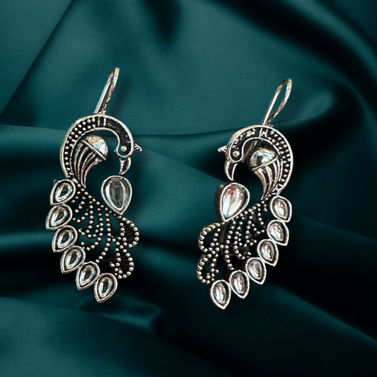 Antique Peacock Earrings – Ethnic Statement Jewelry