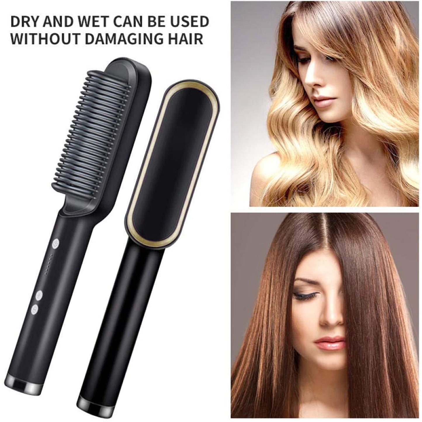 Hair Straightener Brush – Smooth, Shiny Hair in Minutes!