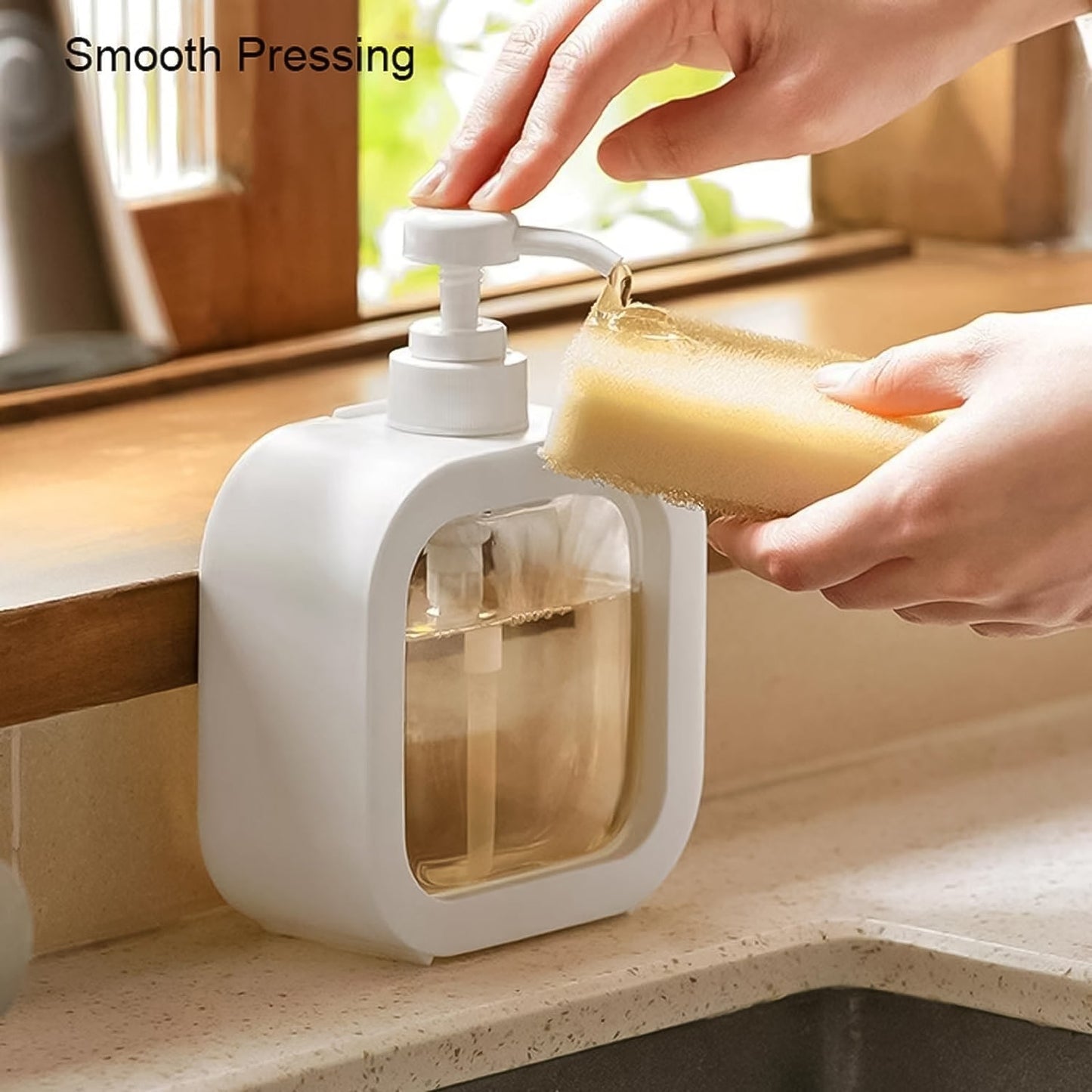 Snap Sink Dispenser Plastic Clear Empty Pump Bottle