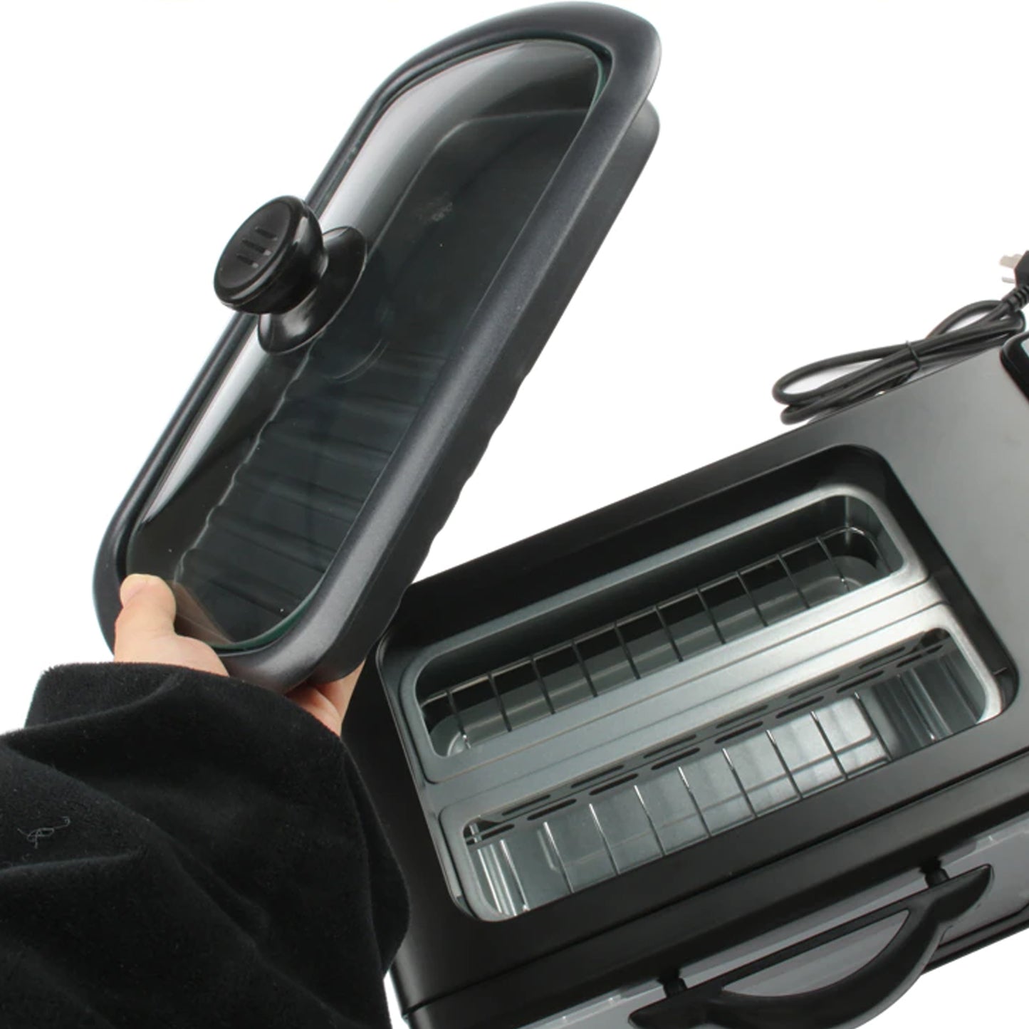 3-in-1 Breakfast Maker – Toaster Oven + Grill + Coffee Maker Combo