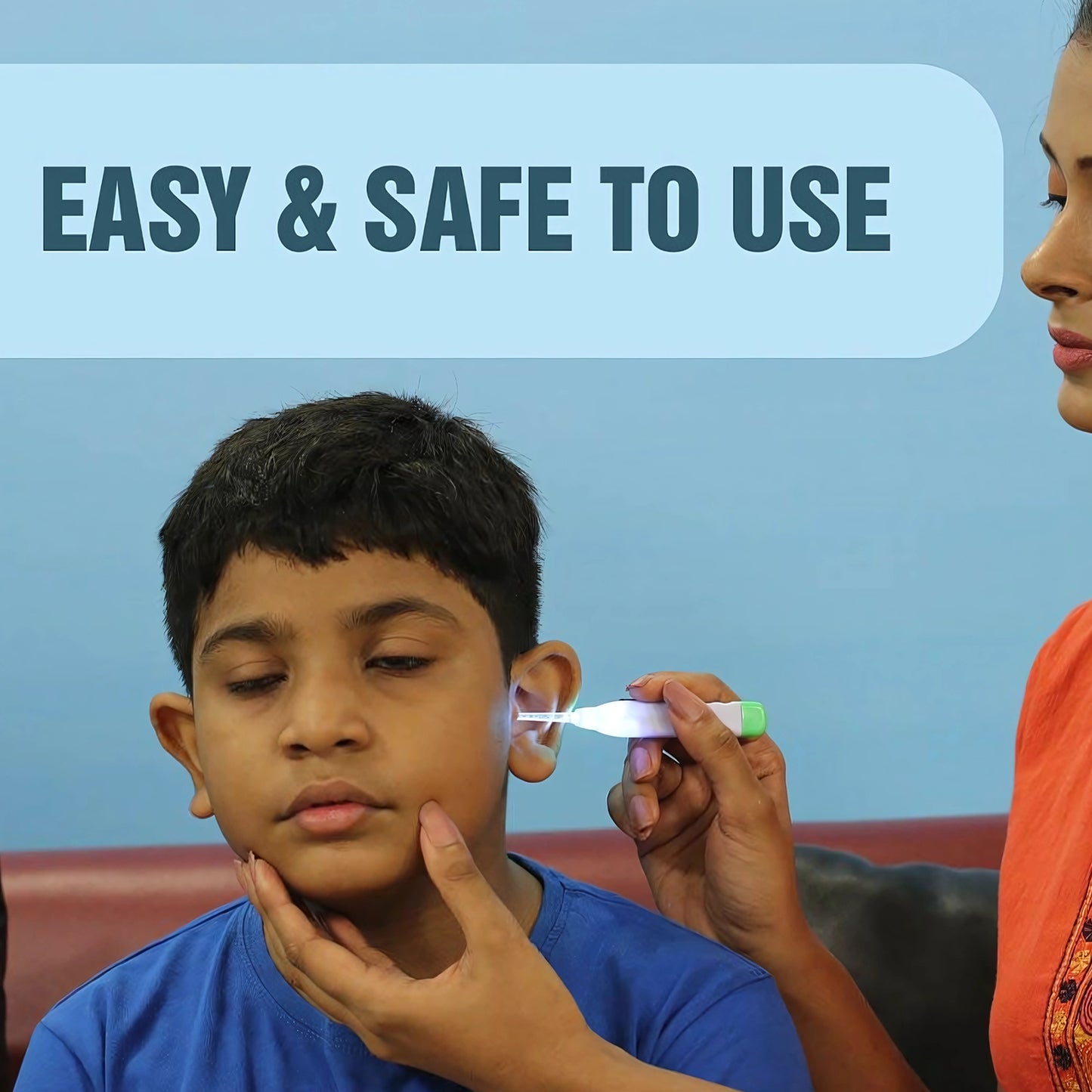 LED Flashlight Earpick with Tweezer (1 Pc)