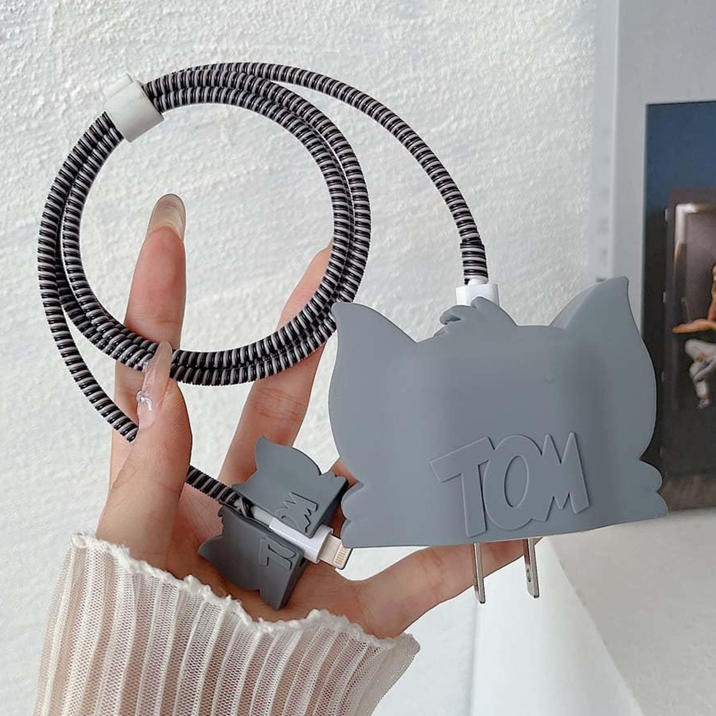 Cartoon Character Silicon Charger Case Cover