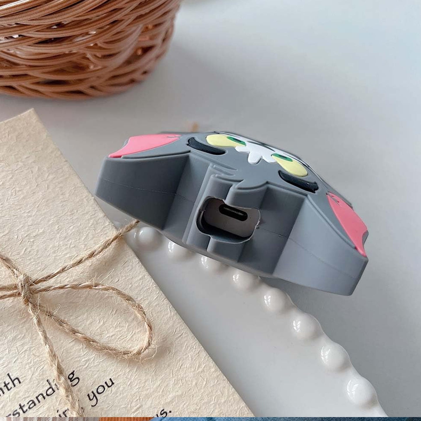 Cartoon Character Silicon Charger Case Cover