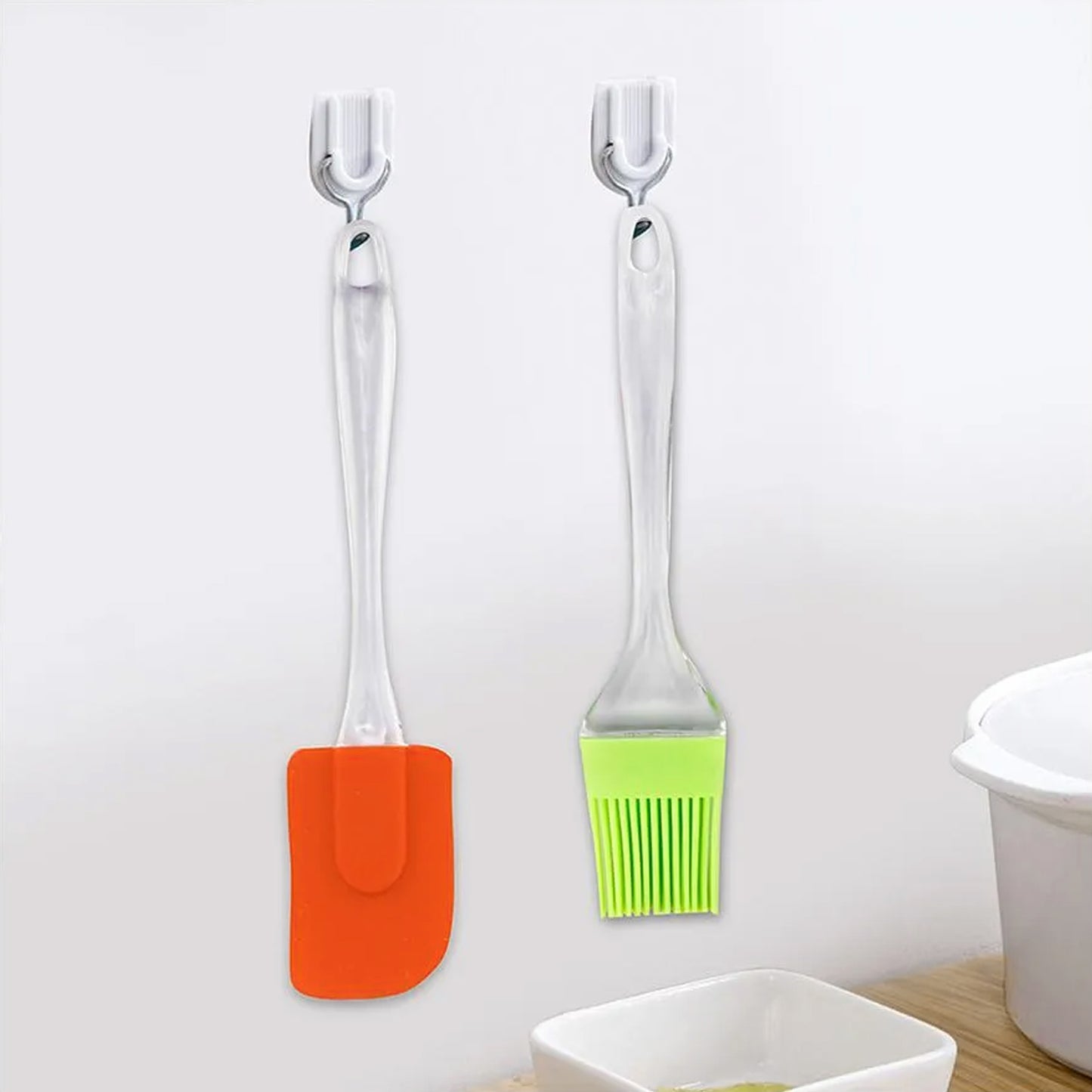 2-in-1 Silicone Spatula &amp; Big Pastry Brush Set – Heat-Resistant Bakeware Combo